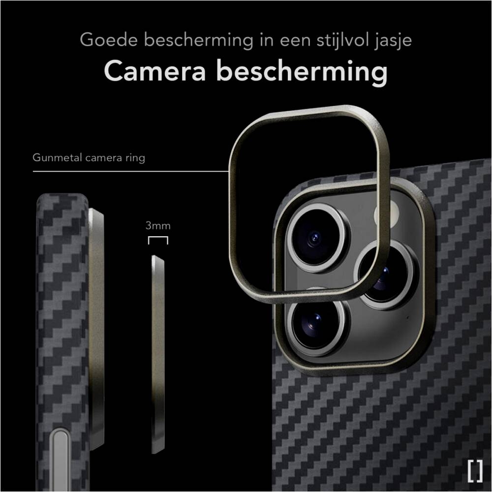 Nekit Fiber - Σκληρή MagSafe Θήκη Aramid Fiber - Apple iPhone 14 Pro - 1mm - 1500D Kevlar - Black (8719246451935)
