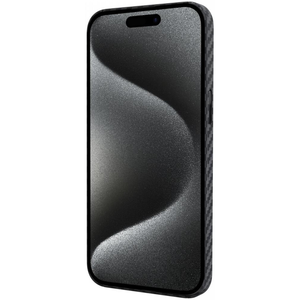 Θήκη Apple iPhone 15 Pro Max - Nekit Fiber - Σκληρή Aramid Fiber με MagSafe - 1mm - 1500D Kevlar - Black (8719246451898)