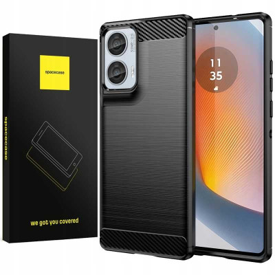 Θήκη Σιλικόνης - Motorola Moto G85 - Spacecase Carbon - Black (5905719110888)