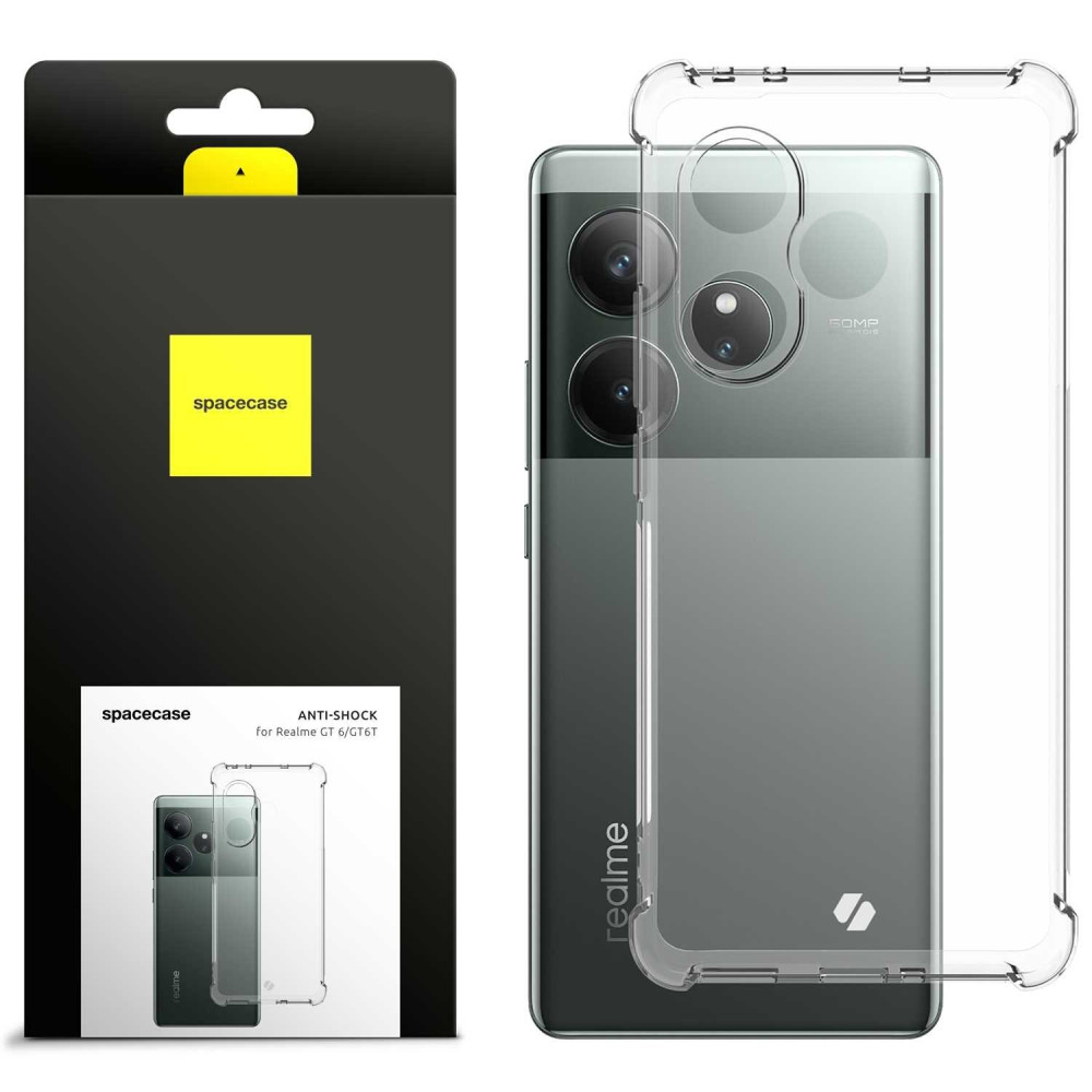 Διάφανη Θήκη Σιλικόνης - Realme GT 6 / GT 6T - Spacecase Anti-Shock - 1mm - Clear (5905719110772)