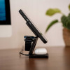 Spacecase WM4B Foldable 3 in 1 Wireless Charger MagCharger - Αναδιπλούμενη Βάση Ασύρματης Φόρτισης MagSafe για iPhone 16 / 15 / 14 / 13 / 12 / AirPods / Apple Watch - 15W - Black (5905719110383)