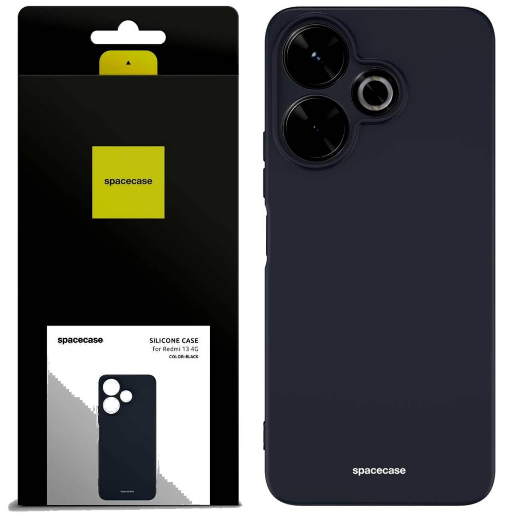 Θήκη Σιλικόνης - Xiaomi Redmi 13 4G - Spacecase Silicone Case - Black (5905719110598)