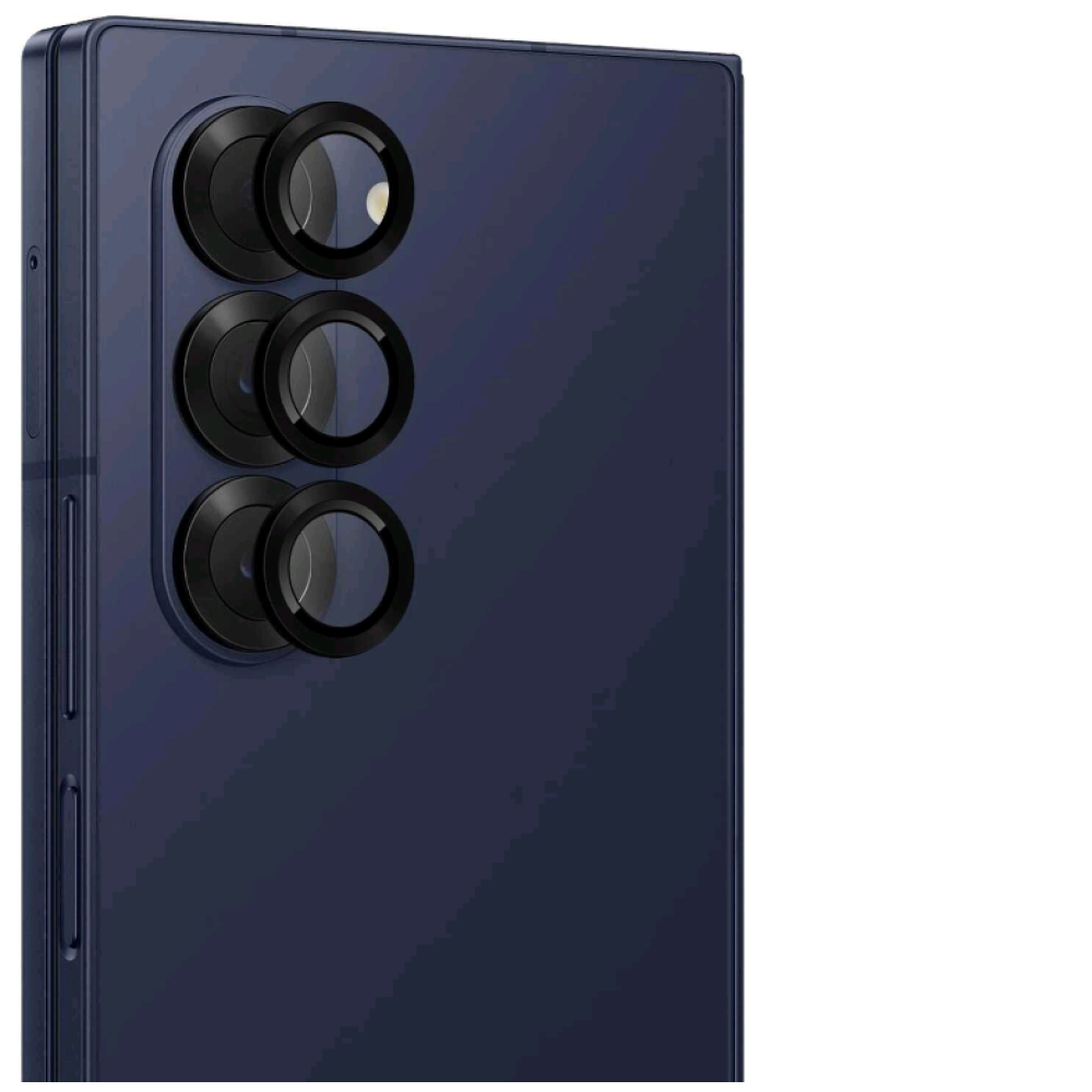 Αντιχαρακτικό Γυαλί Προστασίας για Φακό Κάμερας με Πλαίσιο Αλουμινίου - Samsung Galaxy Z Fold6 - Spacecase Camera Ring - Black (5905719110994)