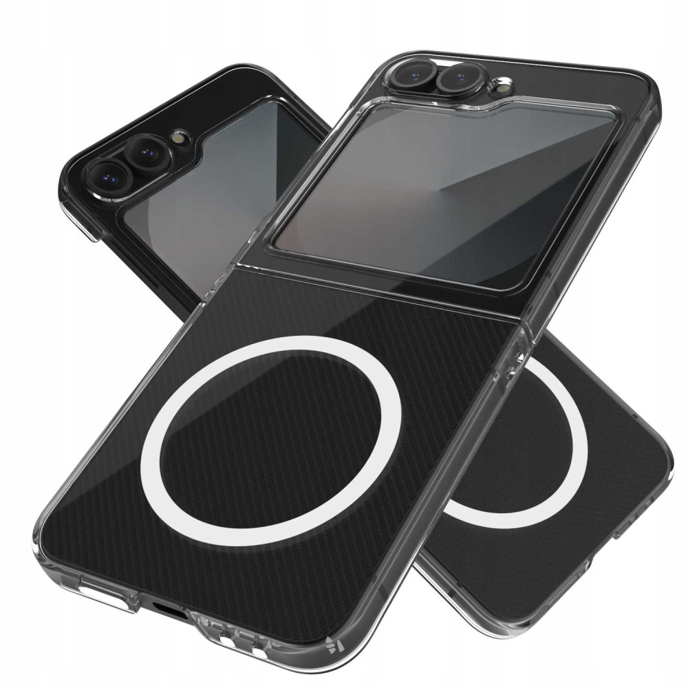 Διάφανη Σκληρή Θήκη MagSafe - Samsung Galaxy Z Flip6 - Spacecase Crystal MagCase - 2mm - Clear (5905719110840)