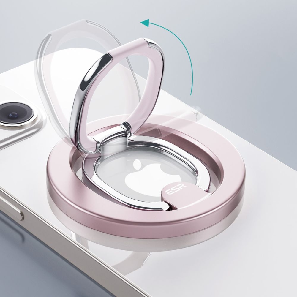 ESR HaloLock Ring Stand - Μεταλλική Μαγνητική Αναδιπλούμενη MagSafe Βάση / Finger Holder για iPhone 15 / 14 / 13 / 12 - Pastel Pink (4894240183151)