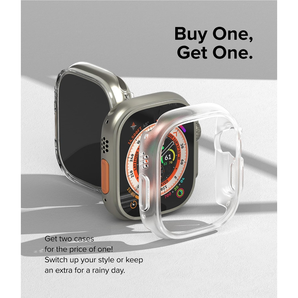 Ringke Slim Case - Σκληρή Θήκη Apple Watch Ultra 3 / Ultra 2 / Ultra 1 49mm - Alpine Clear / Clear - 2 Τεμάχια (8809961786112)