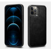 iCarer Crazy Horse Real Leather Detachable 2 in 1 Wallet - Δερμάτινη Θήκη / Πορτοφόλι με RFID - Apple iPhone 12 Pro Max - Black (WMI1208-BK)