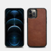 iCarer Crazy Horse Real Leather Detachable 2 in 1 Wallet - Δερμάτινη Θήκη / Πορτοφόλι με RFID - Apple iPhone 12 / 12 Pro - Coffee (WMI1207-CO)
