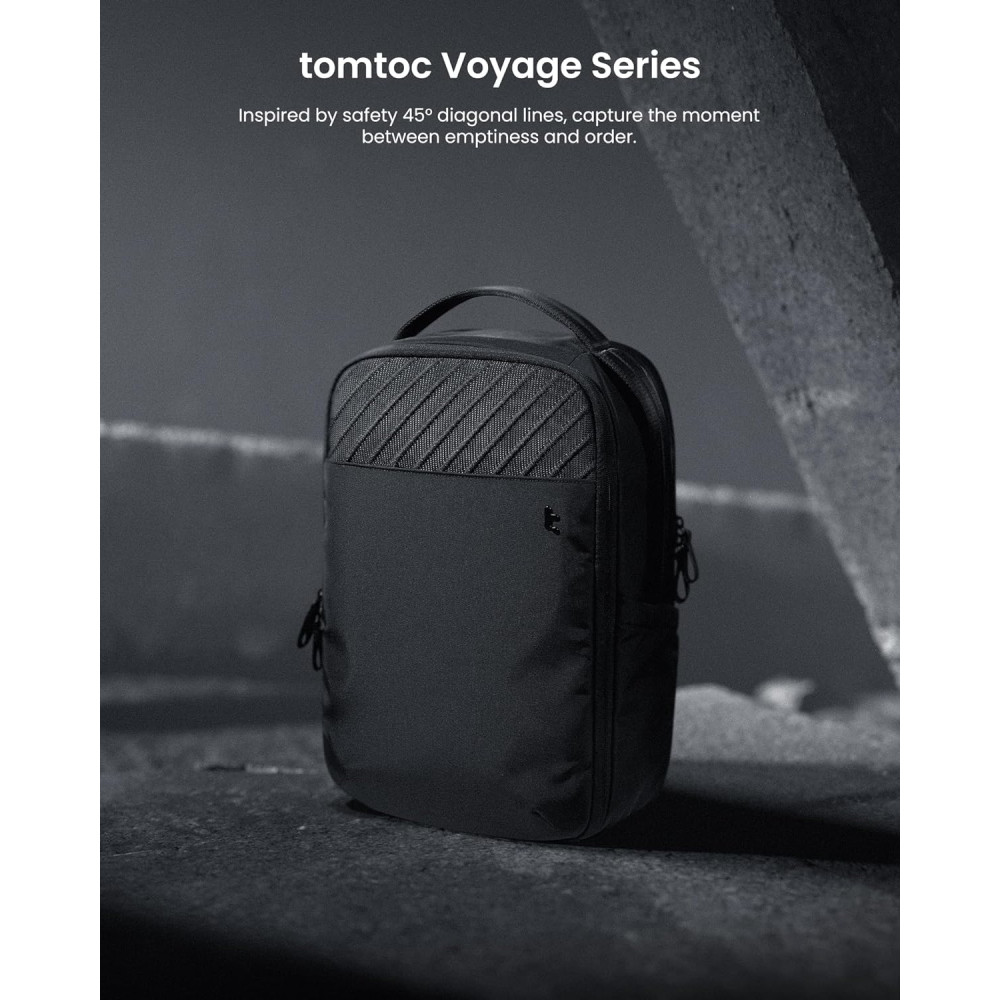 Tomtoc Voyage-T50 Laptop Backpack - Σακίδιο / Τσάντα Πλάτης & Μεταφοράς Laptop έως 15.6" & Tablet έως 12.9" - 20L - Black (T50M1D1)