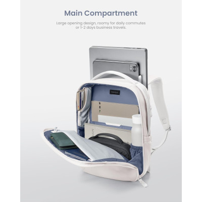 Tomtoc Voyage-T50 Laptop Backpack - Σακίδιο / Τσάντα Πλάτης & Μεταφοράς Laptop έως 15.6" & Tablet έως 12.9" - 20L - White (T50M1W1)