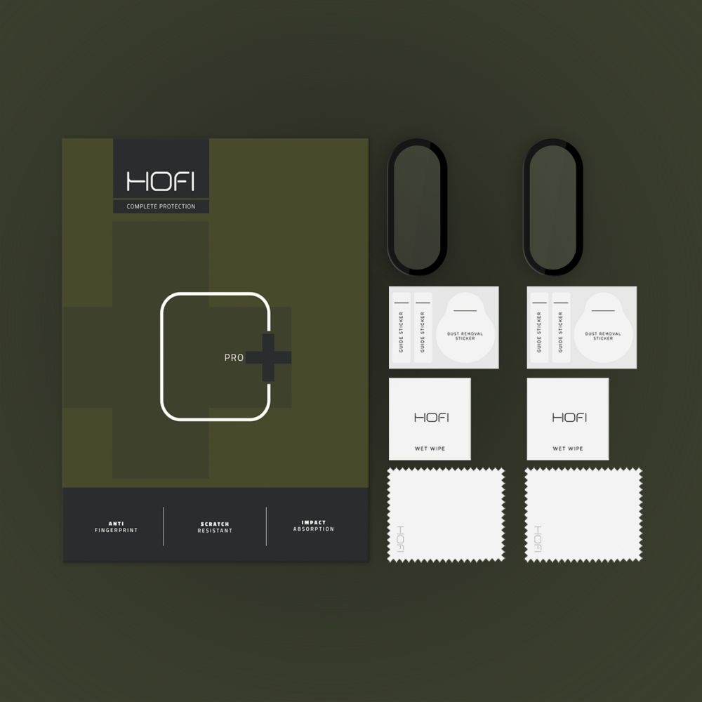 Hofi Premium Pro+ Hybrid Tempered Glass - Αντιχαρακτικό Γυαλί Οθόνης - Xiaomi Smart Band 9 / 9 NFC - 2 Τεμάχια - Black (5906302375868)