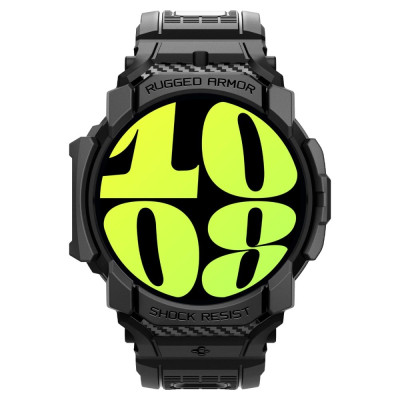 Spigen Rugged Armor Pro - Unibody Θήκη Σιλικόνης - Samsung Galaxy Watch 7 40mm - Matte Black (ACS08336)