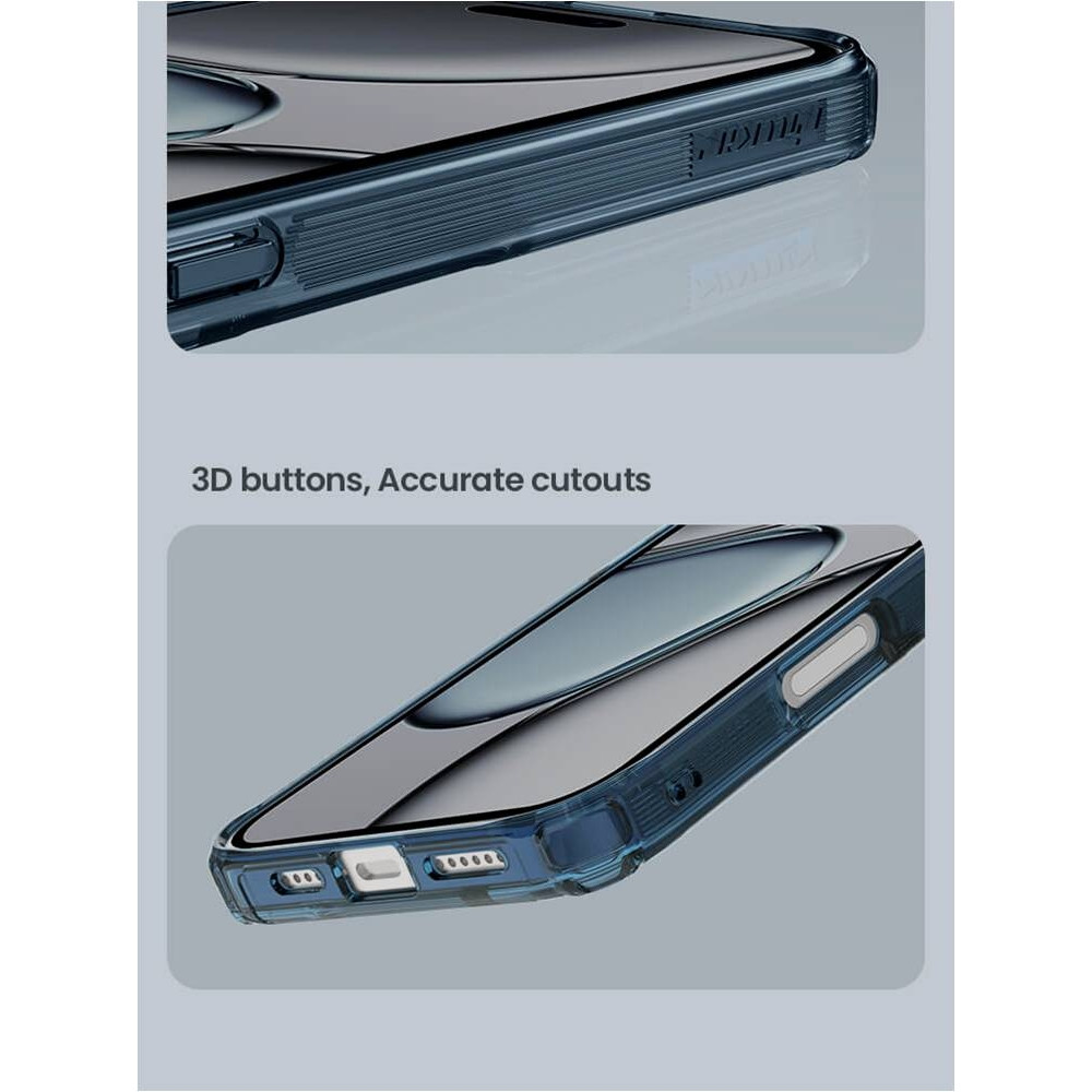 Σκληρή Διάφανη Θήκη με TPU Bumper - Apple iPhone 16 Pro Max - Nillkin Nature TPU Pro Case - Blue (6902048287259)