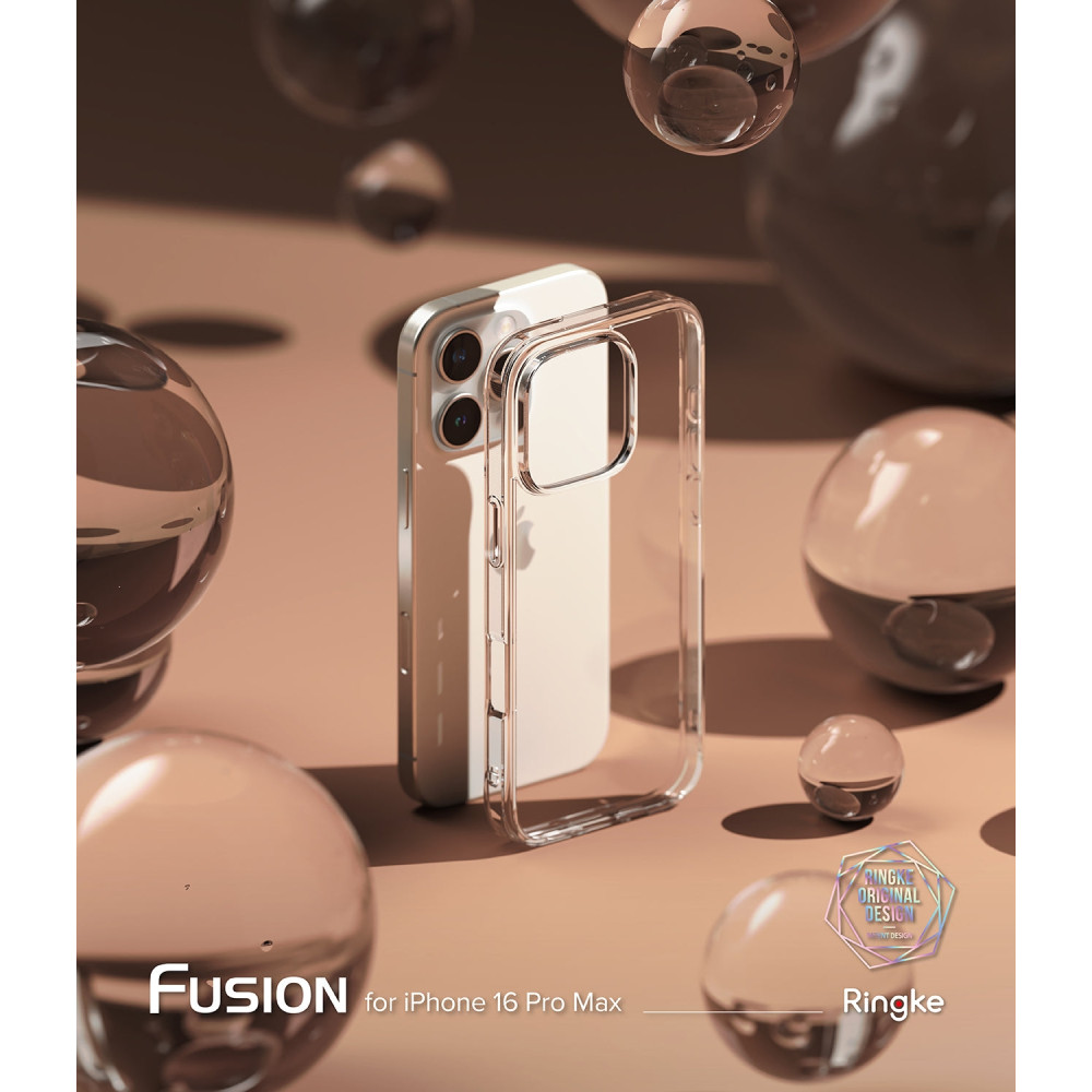 Σκληρή Θήκη με TPU Bumper - Apple iPhone 16 Pro Max - Ringke Fusion - Clear (8809961789441)