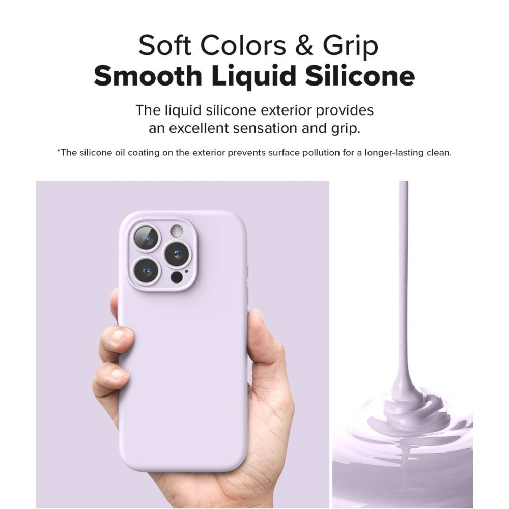 Ανθεκτική MagSafe Θήκη Σιλικόνης - Apple iPhone 16 Pro Max - Ringke Silicone Magnetic - Light Purple (8809961789700)