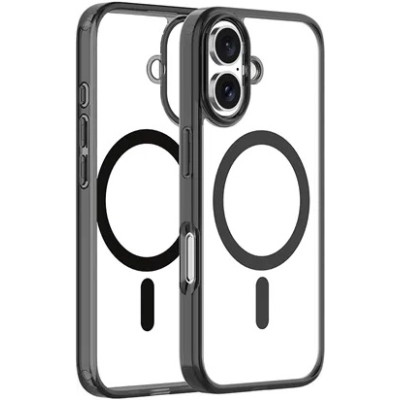 Θήκη Apple iPhone 16 - Vivid MagSafe Hybrid Case Διάφανη με MagSafe - Black (VIMAGACR496BK)