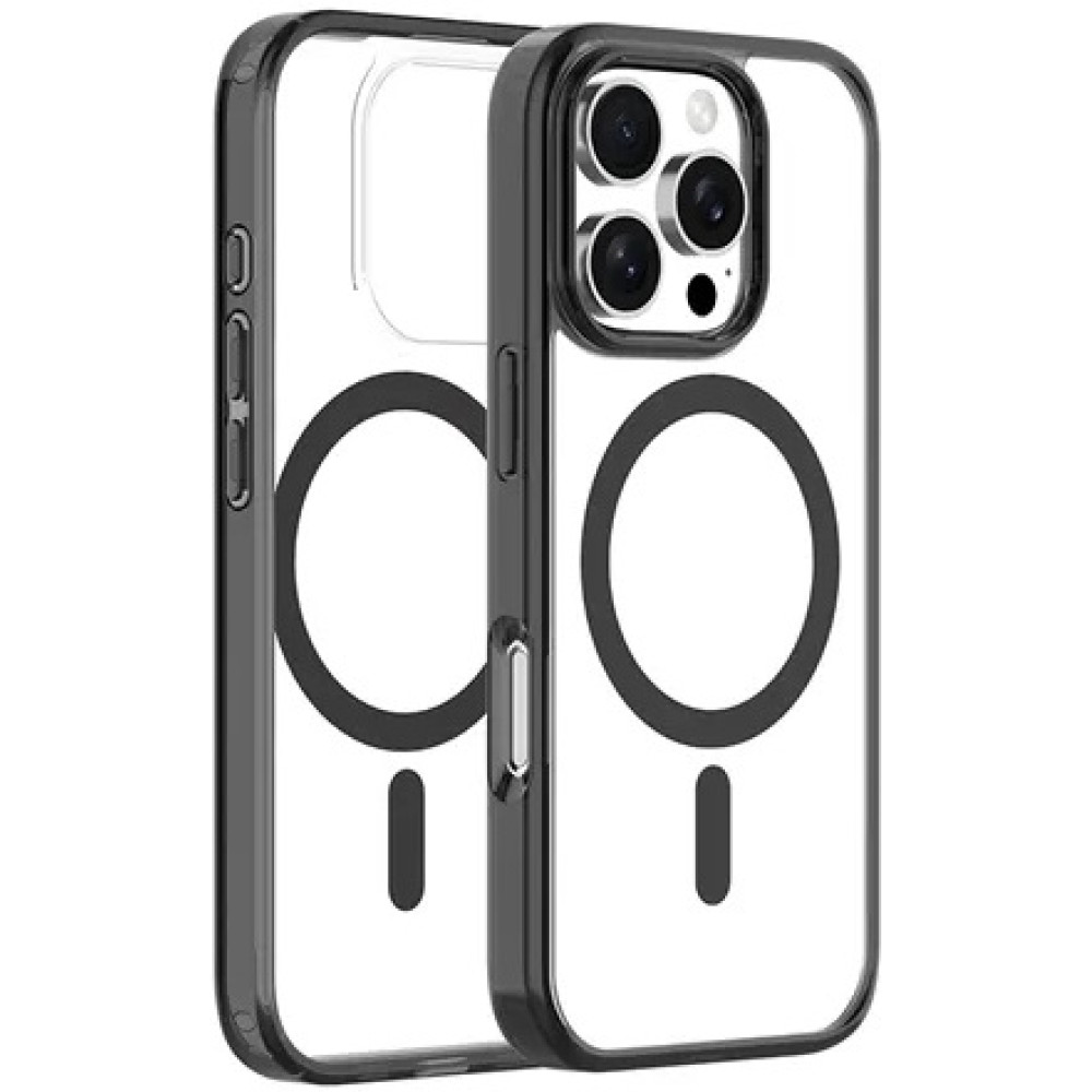 Θήκη Apple iPhone 16 Pro - Vivid MagSafe Hybrid Case Διάφανη με MagSafe - Black (VIMAGACR497BK)