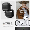 Ανθεκτική Θήκη Σιλικόνης - Apple AirPods 4th Gen - Spigen Rugged Armor - Matte Black (ACS08642)