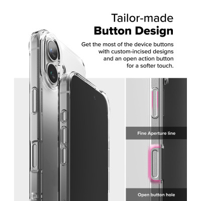 Θήκη Apple iPhone 16 - Ringke Fusion Σκληρή με TPU Bumper - Clear (8800274960398)