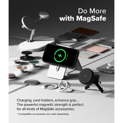 Θήκη Apple iPhone 16 - Ringke Silicone Magnetic Ανθεκτική Σιλικόνης με MagSafe - Black (8800274960572)