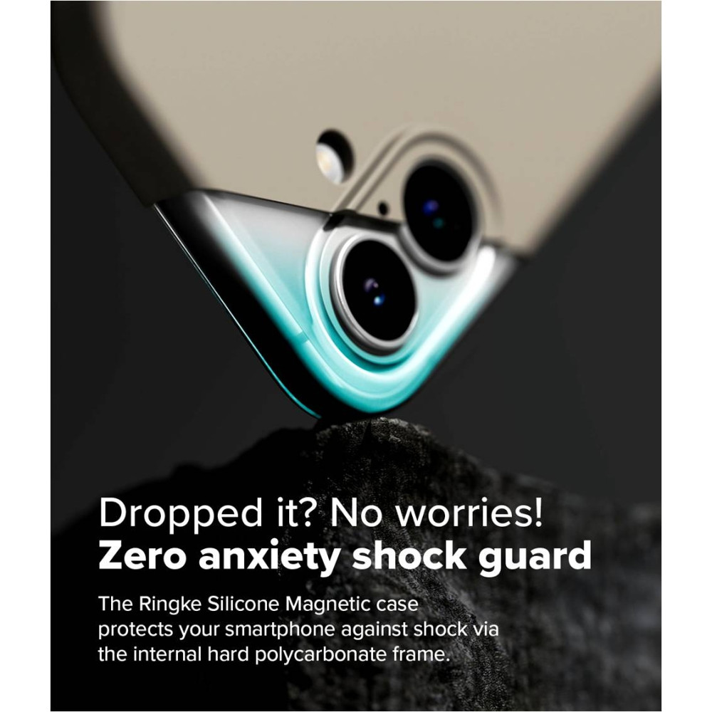 Θήκη Apple iPhone 16 - Ringke Silicone Magnetic Ανθεκτική Σιλικόνης με MagSafe - Stone (8800274960596)