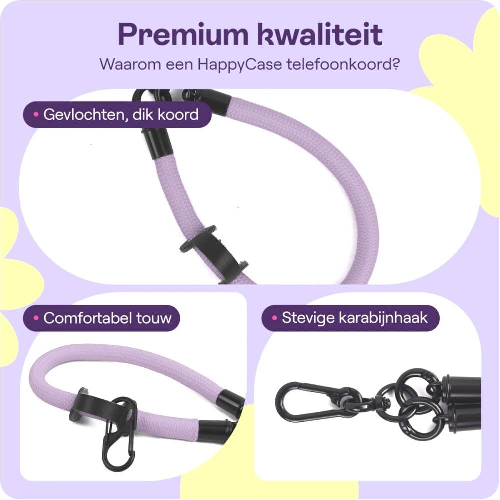 HappyCase Universal Αποσπώμενο Λουράκι Χειρός για Θήκες Κινητών / Smartphones - Πάχος 10mm - Purple (8719246455704)