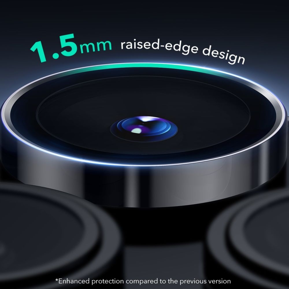 Αντιχαρακτικό Γυαλί Προστασίας Apple iPhone 16 Pro / 16 Pro Max / 15 Pro / 15 Pro Max / 14 Pro / 14 Pro Max - ESR Armorite Camera Lens Protectors για Φακό Κάμερας - Black (4894240225103)