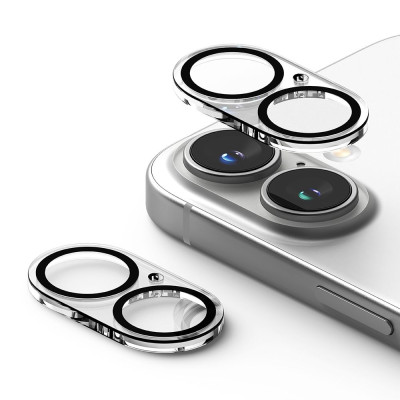 Αντιχαρακτικό Γυαλί Προστασίας Apple iPhone 16 / 16 Plus - Ringke Camera Protector Full Cover Glass για Φακό Κάμερας - 2 Τεμάχια - Clear (8800274960367)