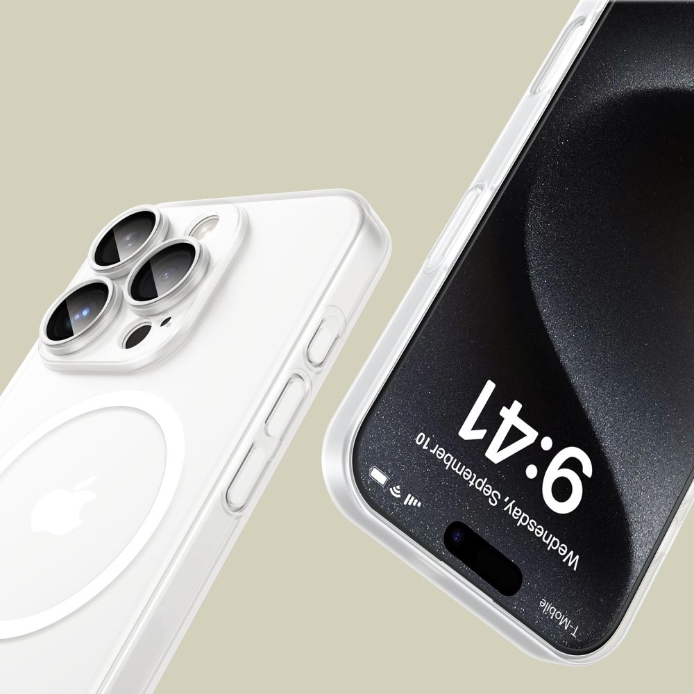 Θήκη Apple iPhone 16 Pro - Tech-Protect MagSlim Σκληρή Ημιδιάφανη με MagSafe & Πλαίσιο Κάμερας - Matte / White (5906302311286)