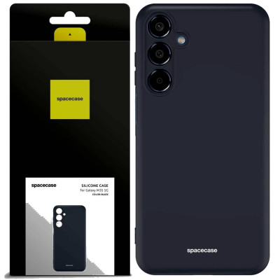Θήκη Samsung Galaxy M35 - Spacecase Silicone Case Σιλικόνης - Black (5905719110918)