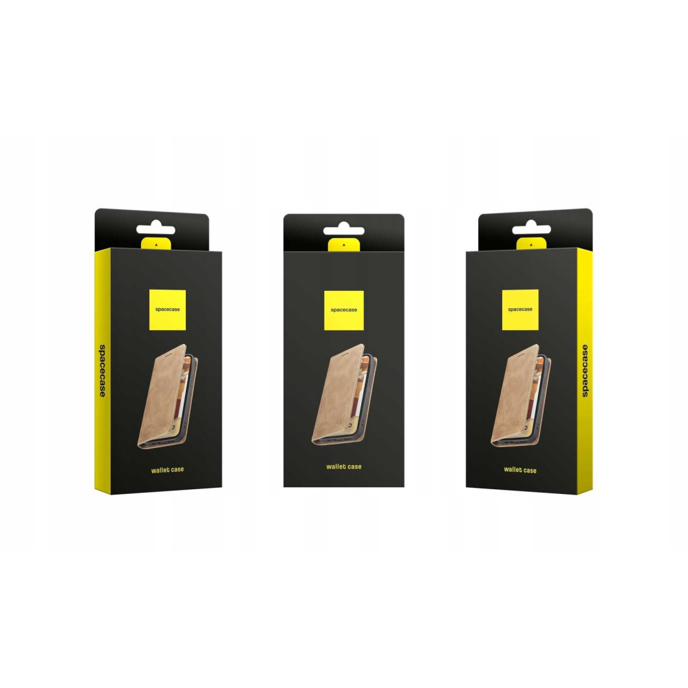 Θήκη Apple iPhone 16 Pro - Spacecase Wallet Πορτοφόλι - Light Brown (5905719111427)