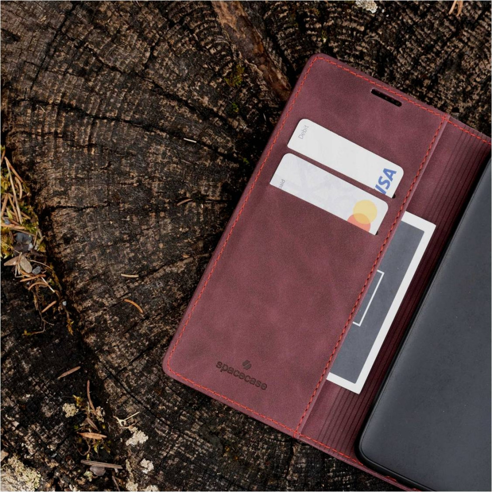 Θήκη Apple iPhone 16 Pro - Spacecase Wallet Πορτοφόλι - Red (5905719111434)