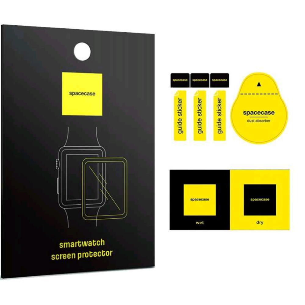 Αντιχαρακτικό Γυαλί Προστασίας Amazfit GTR 4 46mm - Spacecase Smartwatch Hybrid Glass Υβριδικό Οθόνης - Black (5905719015428)