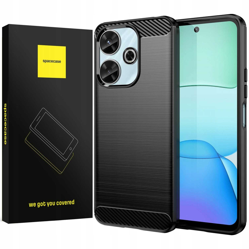 Θήκη Xiaomi Redmi 13 4G - Spacecase Carbon Σιλικόνης - Black (5905719110581)
