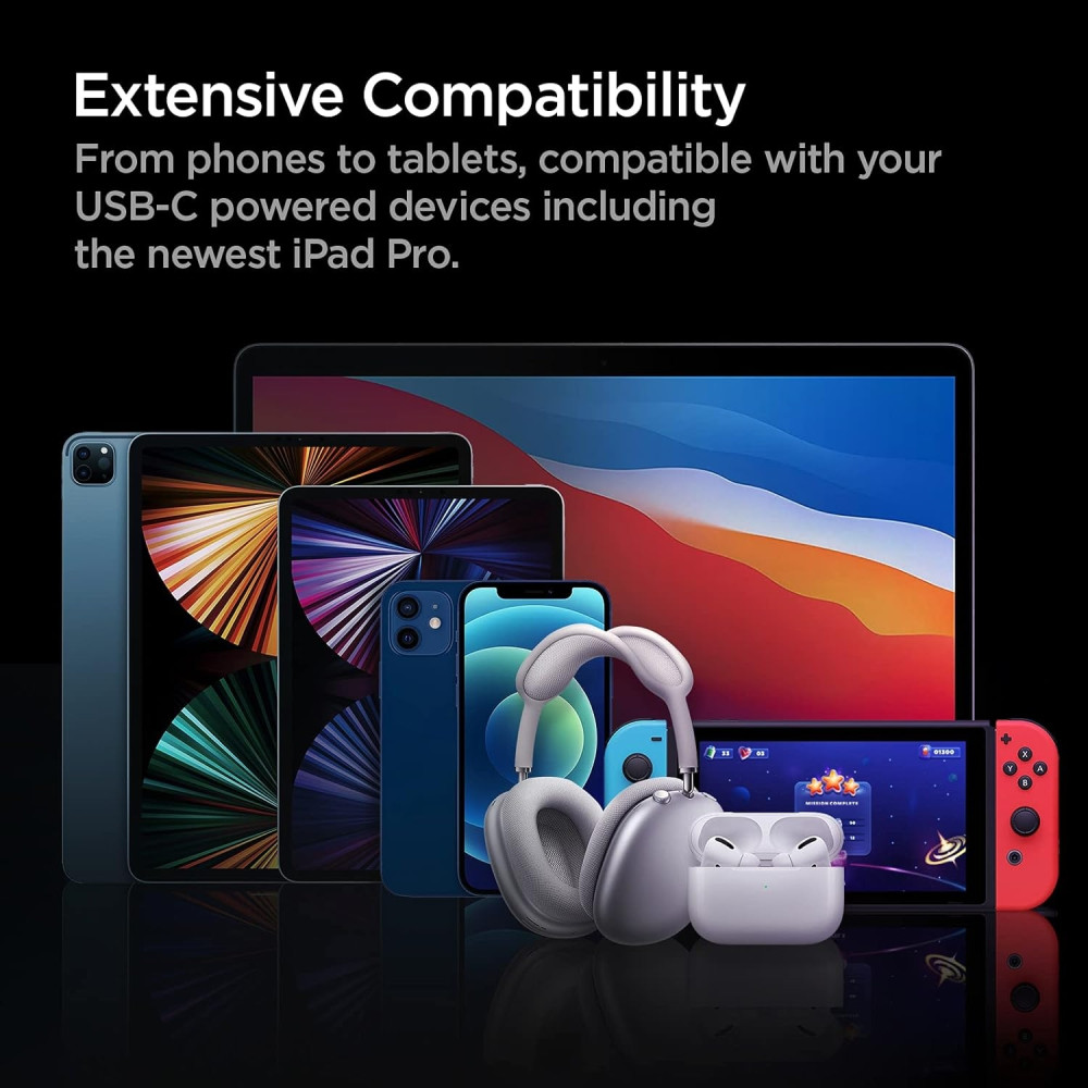 Spigen PC2000 PowerArc ArcStation Car Charger - Φορτιστής Αυτοκινήτου με 2 x Type-C - 65W - Black (ACP02562)