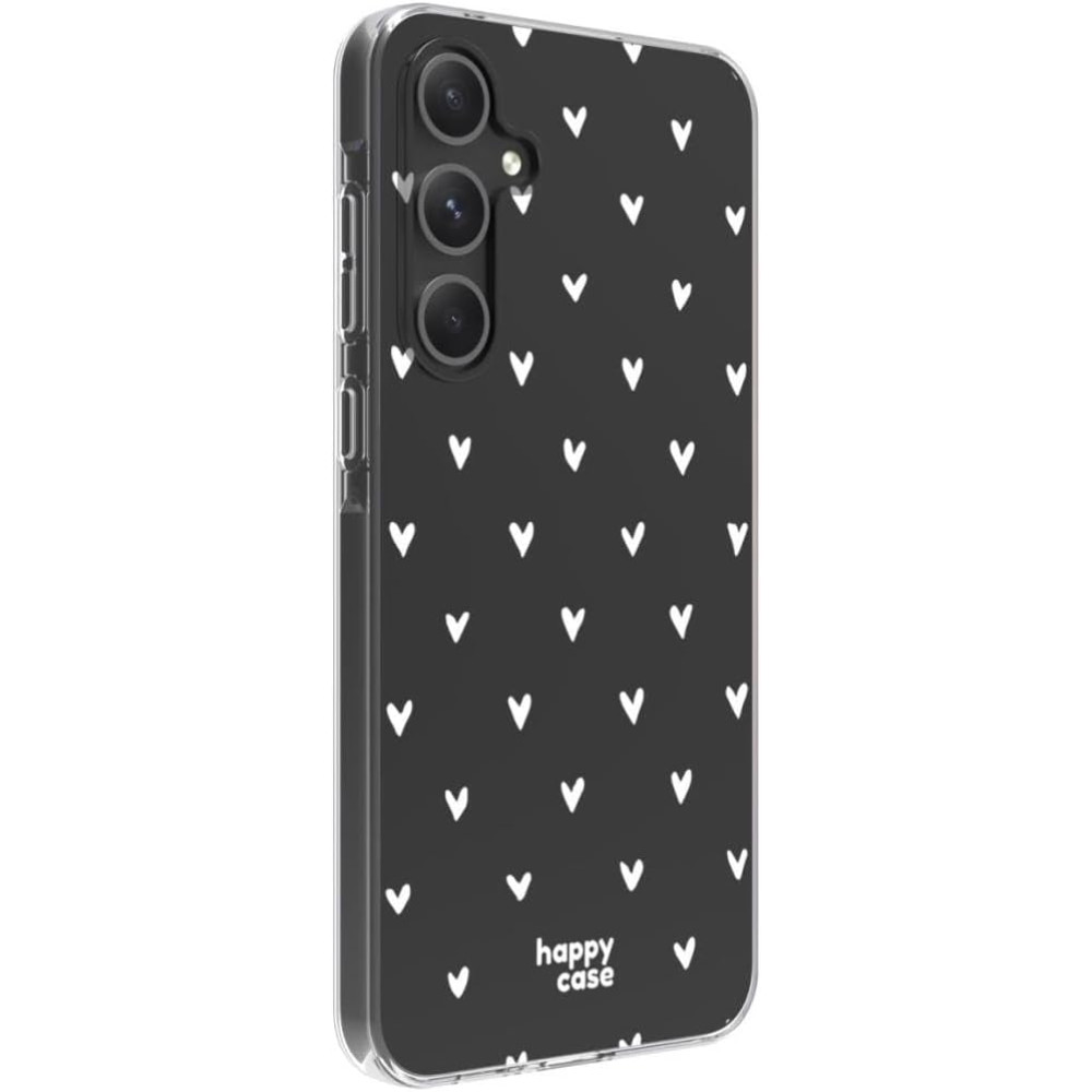 Θήκη Samsung Galaxy A35 - HappyCase Διάφανη Σιλικόνης - Hearts Print (8719246449826)