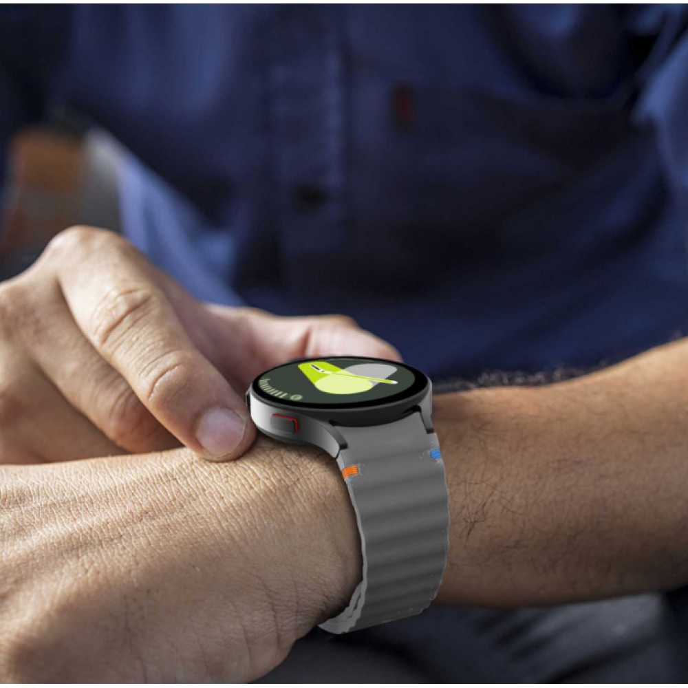 Λουράκι Samsung Galaxy Watch FE / 7 / 6 / Classic 6 / 5 / 5 Pro / 4 / Classic 4 (47/46/45/44/43/42/40mm) - Tech-Protect Silicone Sport Σιλικόνης - Crayon Grey (5906302313402)