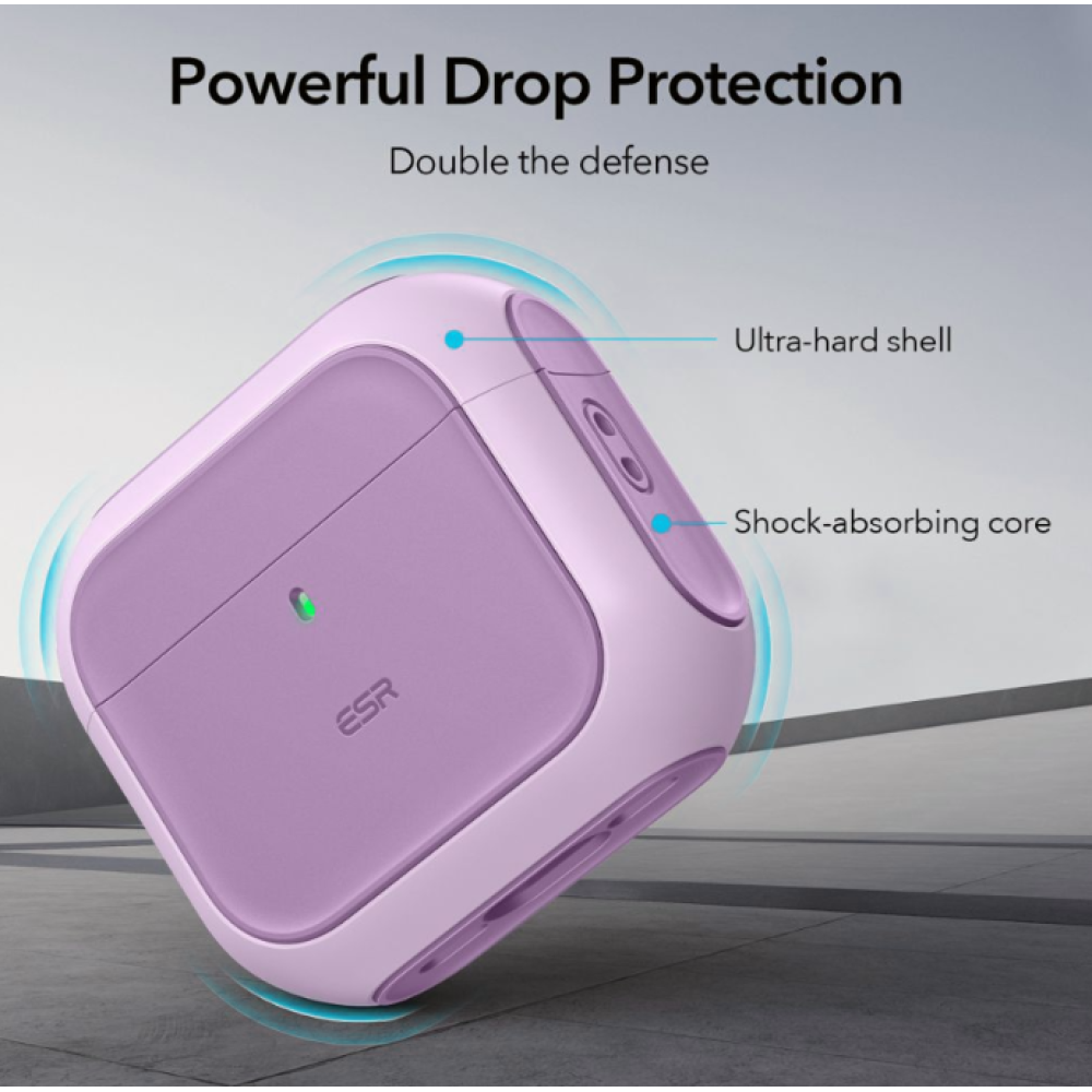 Θήκη Apple AirPods 4th Gen - ESR Orbit Hybrid HaloLock με MagSafe - Purple (4894240228883)