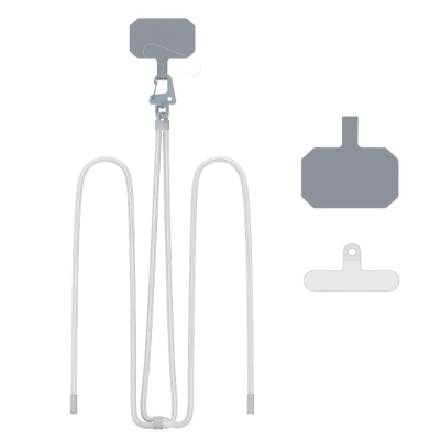 Tech-Protect C5S Rope Crossbody Strap - Αποσπώμενο Λουράκι Λαιμού για Θήκες Κινητών / Smartphones - Steel Grey (5906302312931)