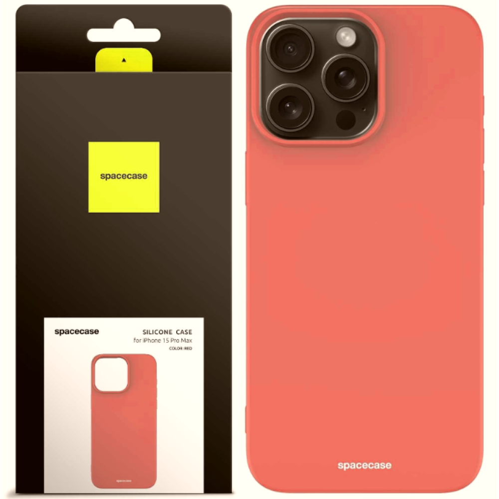 Θήκη Apple iPhone 15 Pro Max Spacecase Silicone Case Σιλικόνης - Red (5905719103729)
