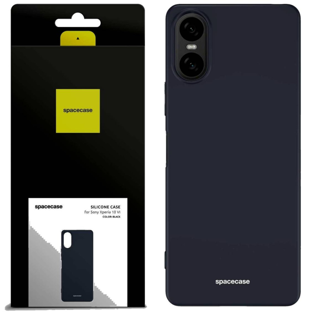 Θήκη Sony Xperia 10 VI - Spacecase Silicone Case Σιλικόνης - Black (5905719111083)