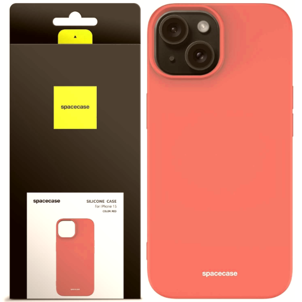 Θήκη Apple iPhone 15 - Spacecase Silicone Case Σιλικόνης - Red (5905719103507)