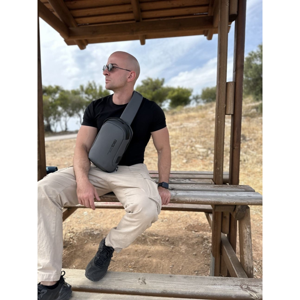 Bange 7221 - Ανδρικό Τσαντάκι Ώμου / Χιαστί Crossbody - 6L - Gray