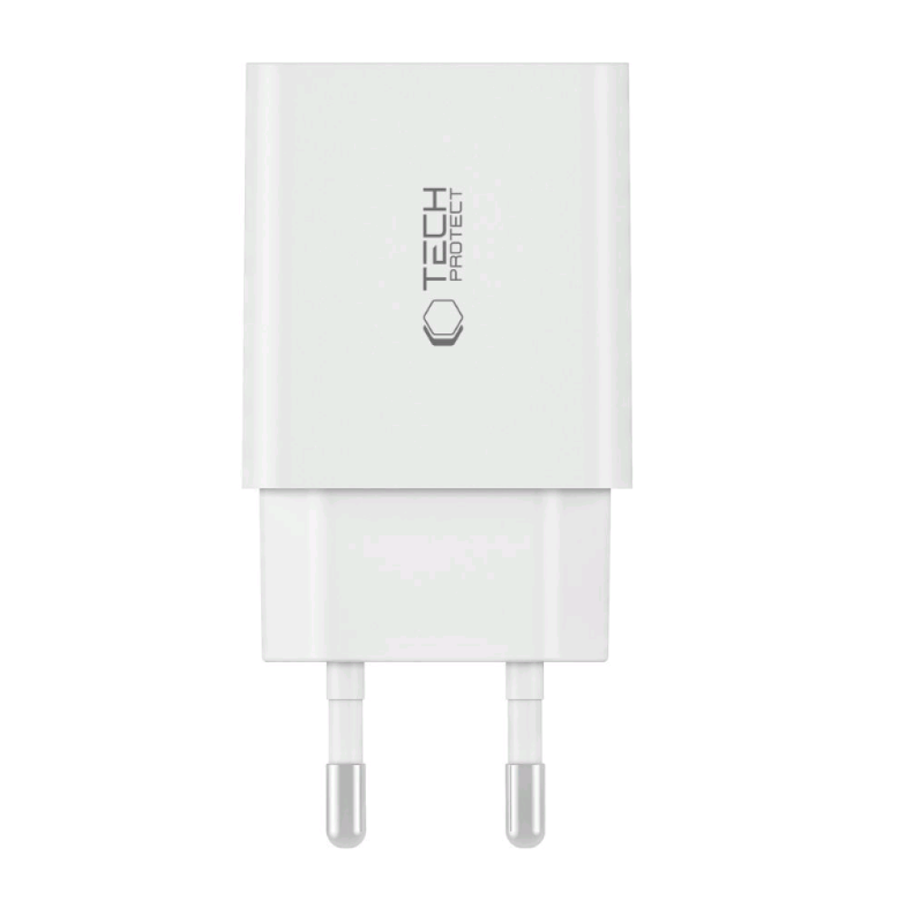 Tech-Protect NC30W - Ταχυφορτιστής Ταξιδιού / Αντάπτορας με 1 x USB-A / 1 x Type-C - 30W - White (9490713935194)