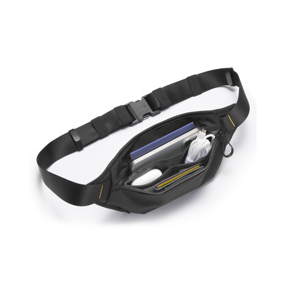 Spigen KD411 Waist Bag Klasden - Ανδρικό Τσαντάκι Μέσης / Ώμου / Χιαστί Crossbody με RFID - Black (AFA07543)