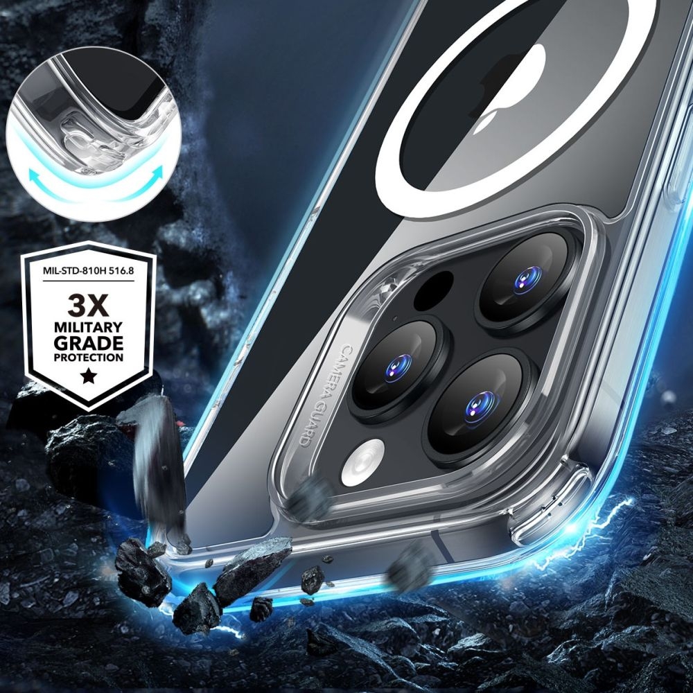 Θήκη & Αντιχαρακτικό Γυαλί Προστασίας Apple iPhone 16 Pro Max - ESR Classic Hybrid HaloLock Σετ Ανθεκτική με MagSafe & Tempered Glass Οθόνης - Clear (4894240243541)