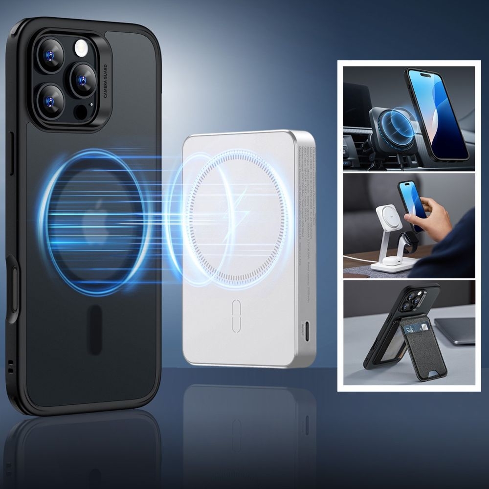 Θήκη & Αντιχαρακτικό Γυαλί Προστασίας Apple iPhone 16 Pro Max - ESR Classic Hybrid HaloLock Σετ Ανθεκτική με MagSafe & Tempered Glass Οθόνης - Frosted Black (4894240243565)