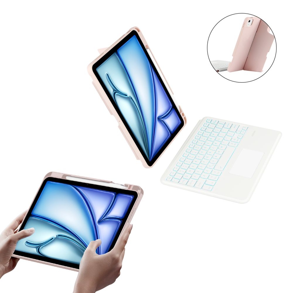 Θήκη Apple iPad Air 7 2025 11" / Air 6 2024 11" / Air 5 2022 10.9" / Air 4 2020 10.9" - Tech-Protect SCMag Pen Plus Keyboard με Υποδοχή Apple Pencil & Πληκτρολόγιο Bluetooth - Pink (5906302308750)