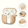 Θήκη Apple AirPods 4th Gen - Tech-Protect Silicone Hook Σιλικόνης - Caffe Latte (5906302370078)