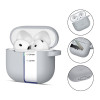 Θήκη Apple AirPods 4th Gen - Tech-Protect Silicone Hook Σιλικόνης - Crayon Grey (5906302370061)